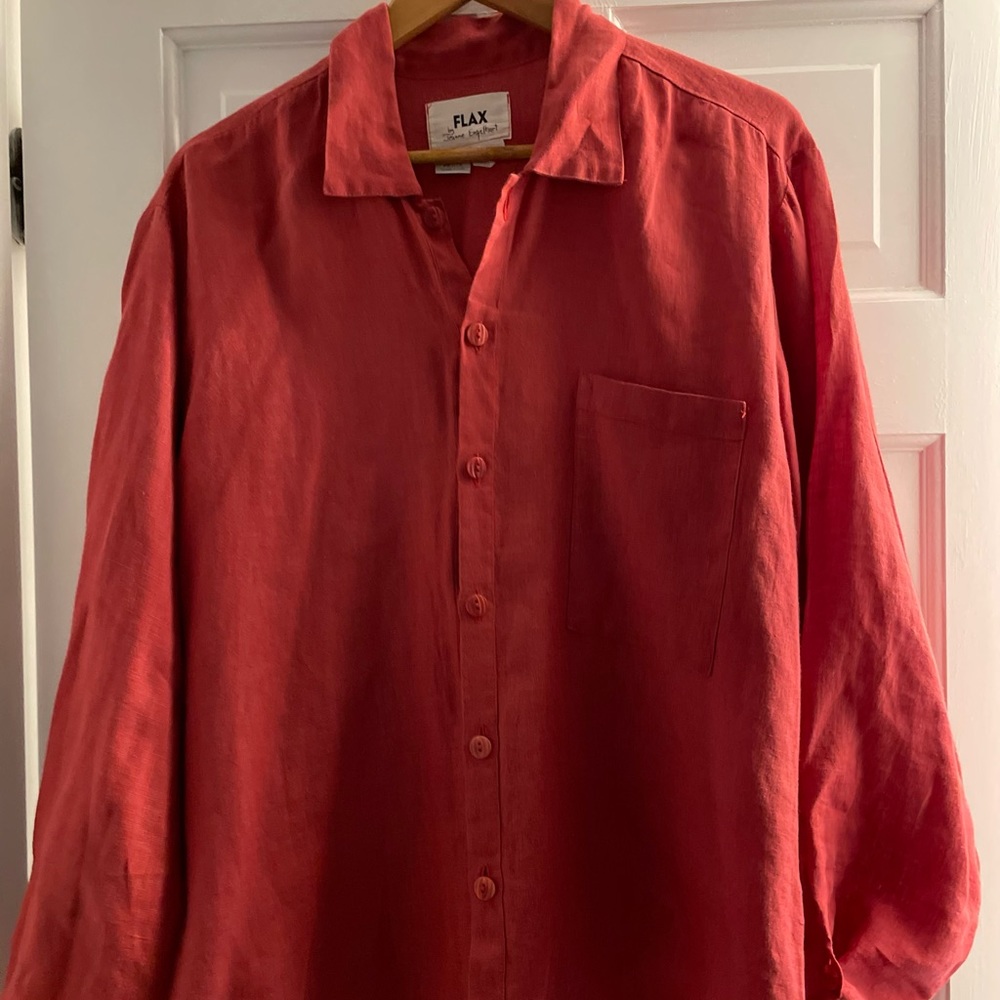 Flax Women's Rust blouse